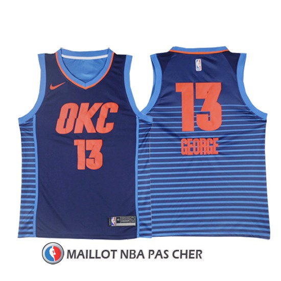 Maillot Oklahoma City Thunder Paul George Statement 2017-18 13 Bleu